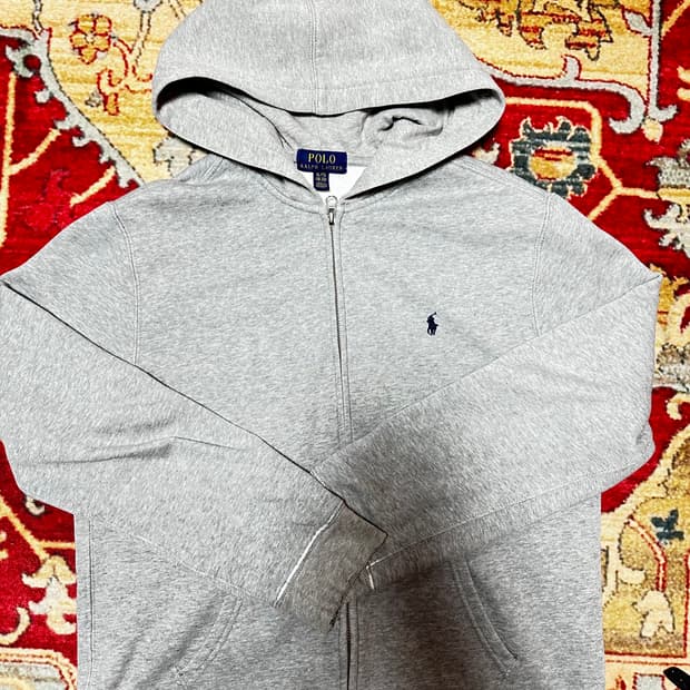 폴로 랄프로렌 그레이 후드집업 