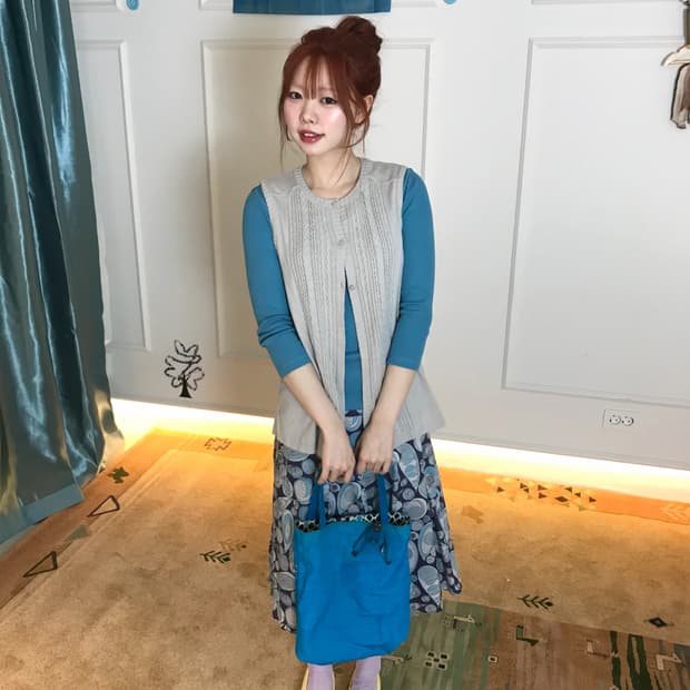 나들이 갈 때 입는 귀여운 코디셋~ 🧺🍄‍🟫🩵