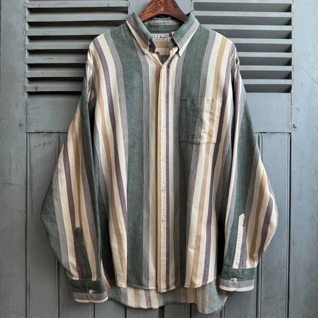[L]90's 엘엘빈 Made In USA 스트라이프 코튼 셔츠