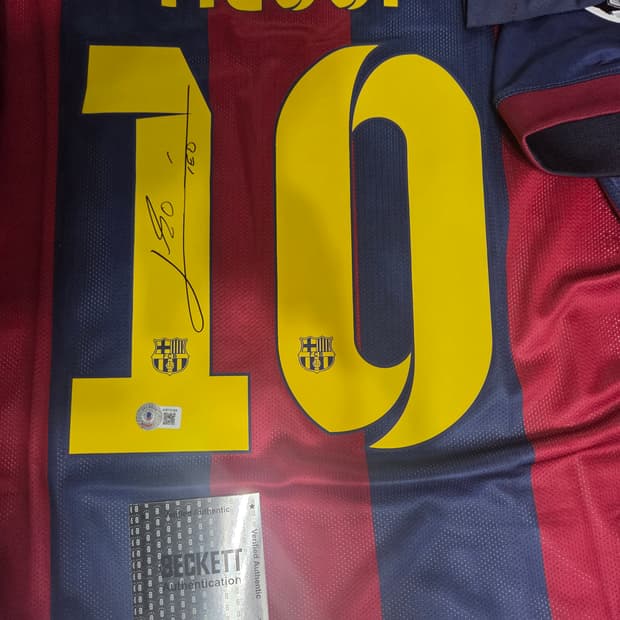 14-15 바르셀로나 베켓인증 메시 사인 유니폼