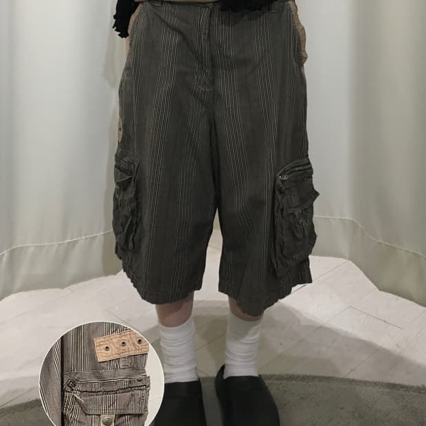 🇺🇸USA vintage stripe bermuda pants
