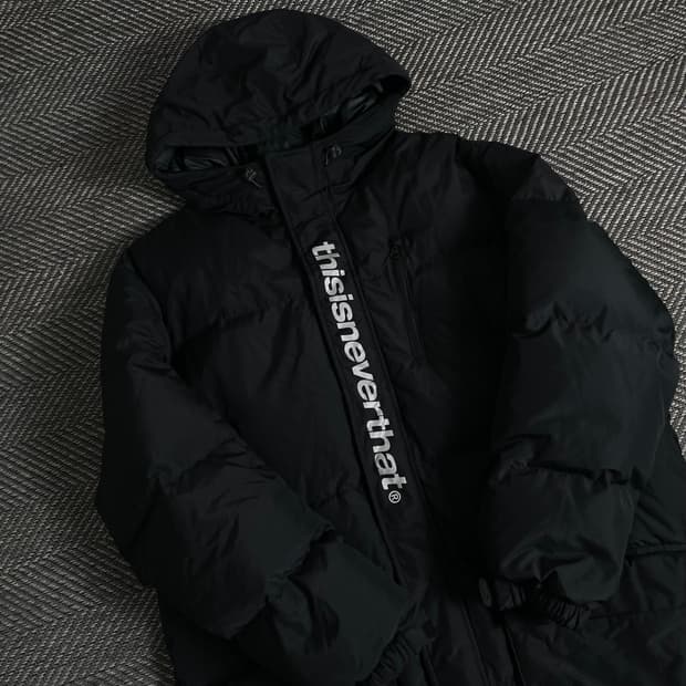 디스이즈네버댓 스펠아웃 빅로고 다운 롱패딩y 3405