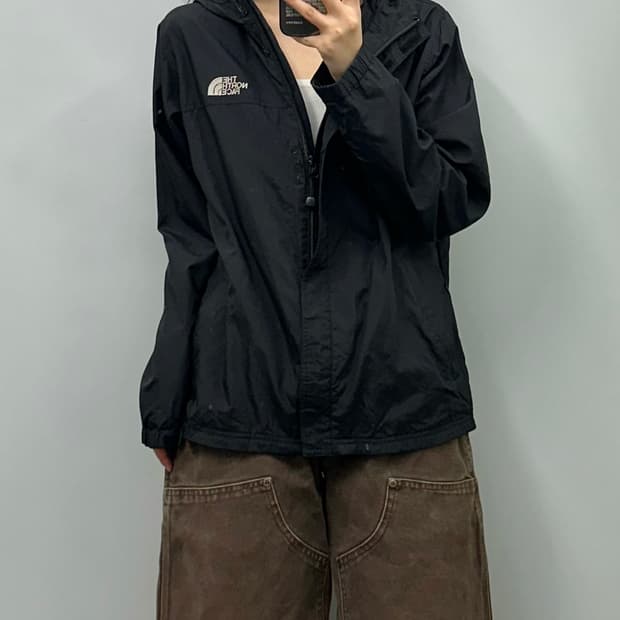 노스페이스 블랙 바람막이 자켓