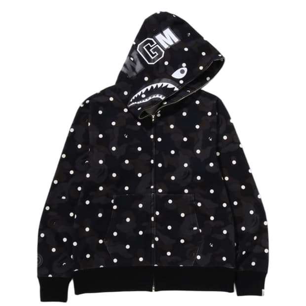 베이프 ABC 닷 샤크 풀 집 후드 블랙 2XL
