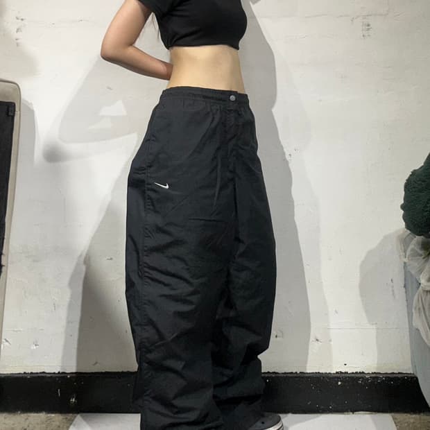 00s 나이키 블랙 와이드 트랙 팬츠 XL