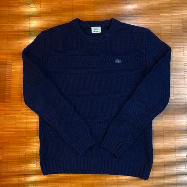 라코스테 울 100 스웨터
