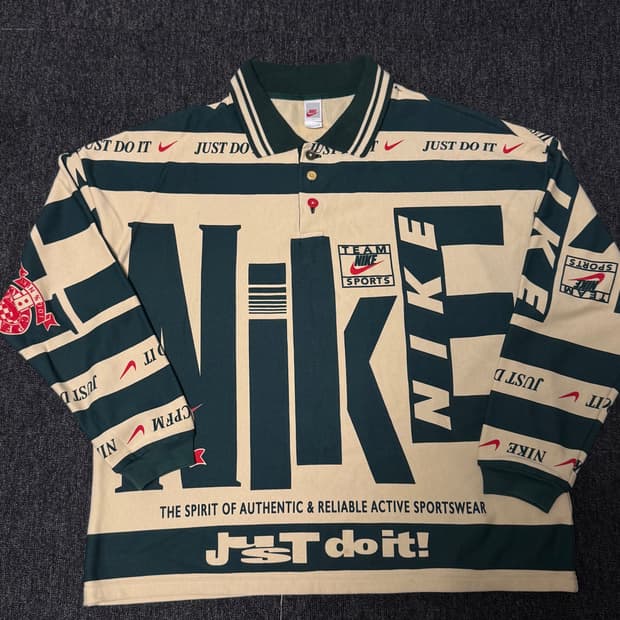 [S] 나이키 x CPFM 롱슬리브 폴로 내츄럴