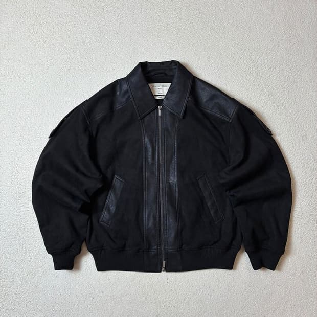 마뗑킴 25FW 스웨이드 믹스 레더 집업 자켓 PN7729