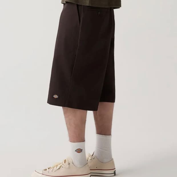 디키즈 루즈핏 워크쇼츠 브라운 36