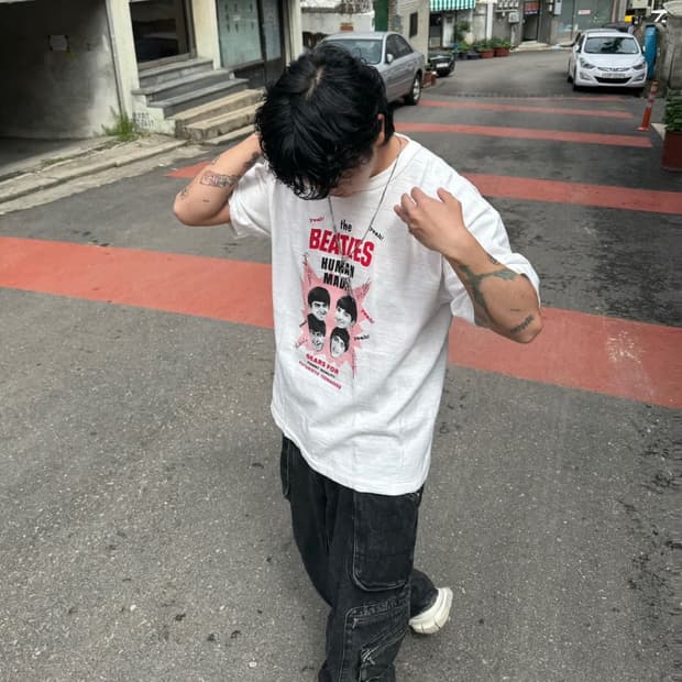 휴먼메이드 비틀즈 티셔츠 화이트 XL