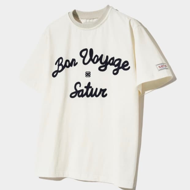 세터 로고 자수 보야지 반팔 티셔츠 리조트 아이보리 S 