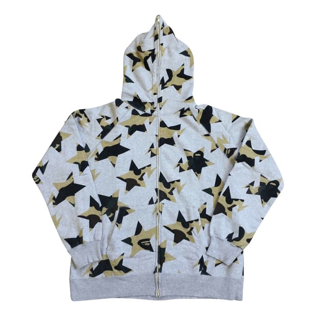 베이프스타 후드집업 그레이