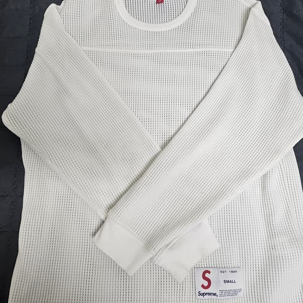 슈프림 폴라텍 메쉬 롱슬리브 풋볼 탑 화이트 25ss