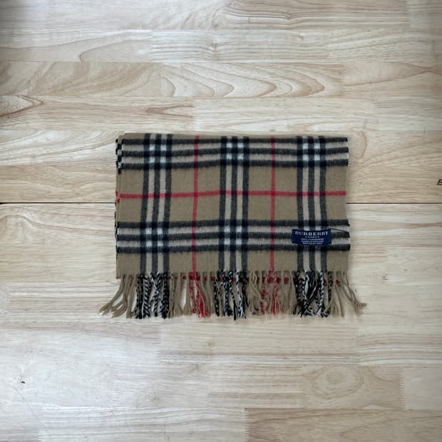 버버리 정품 캐시미어 머플러 베이지