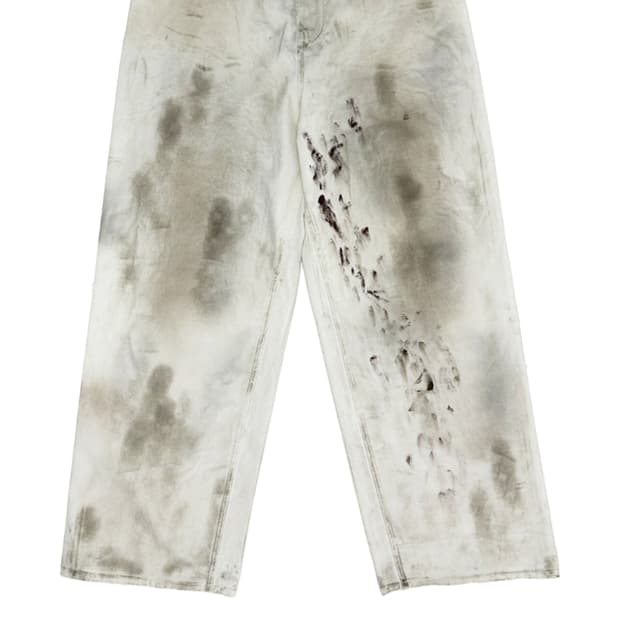 qap 더티 배기 팬츠 크림 