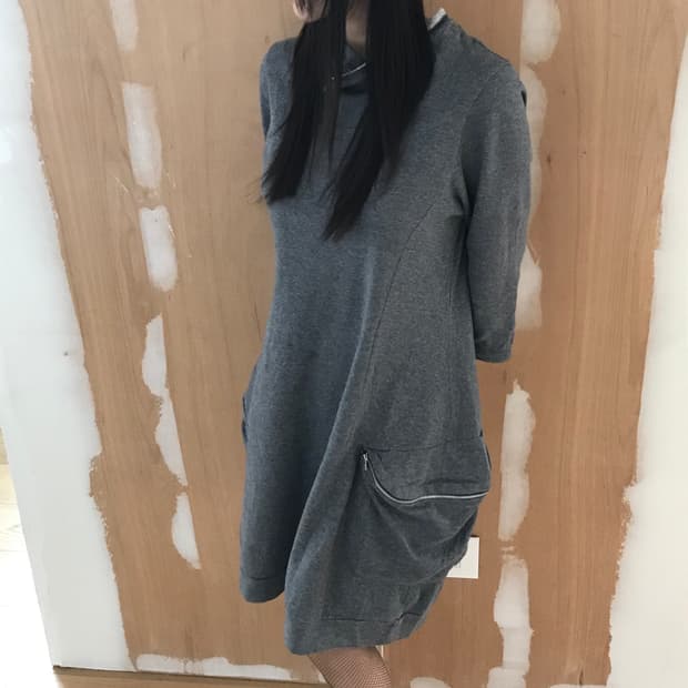 vintage grey pocket one-piece