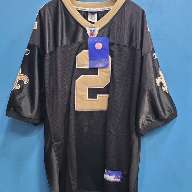 리복 NFL 뉴올리언스 세인츠 2번 Aaron Brooks 럭비져지