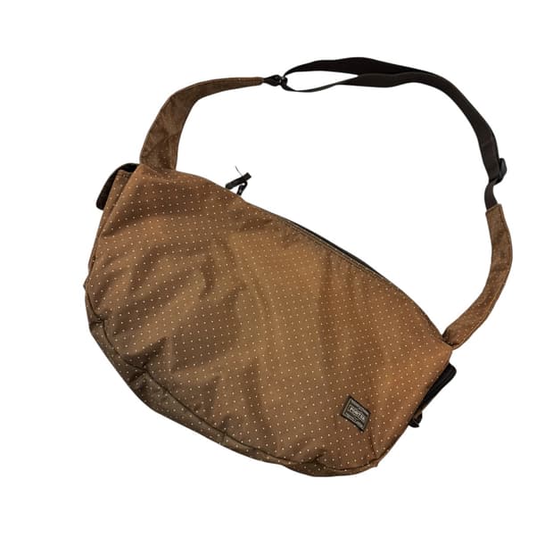 포터 헤드포터 브라우니 도트 패턴 숄더백 브라운