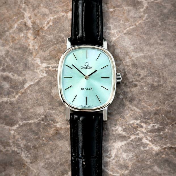 정품 오메가 엘립스 수동 티파니블루 여자 시계