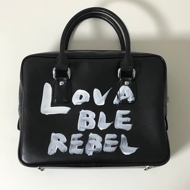 꼼데가르송걸 레터링 가방