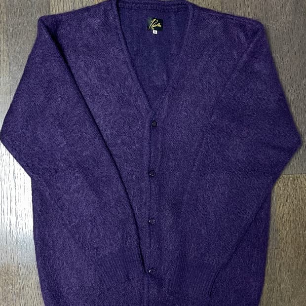 니들스 모헤어 가디건 퍼플 XL