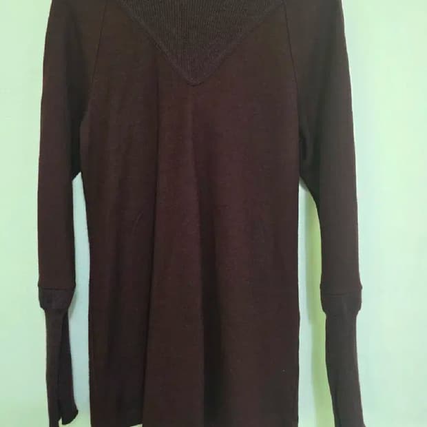 구호 KUHO 울100 니트 후디 S 가슴단면40 총기장63