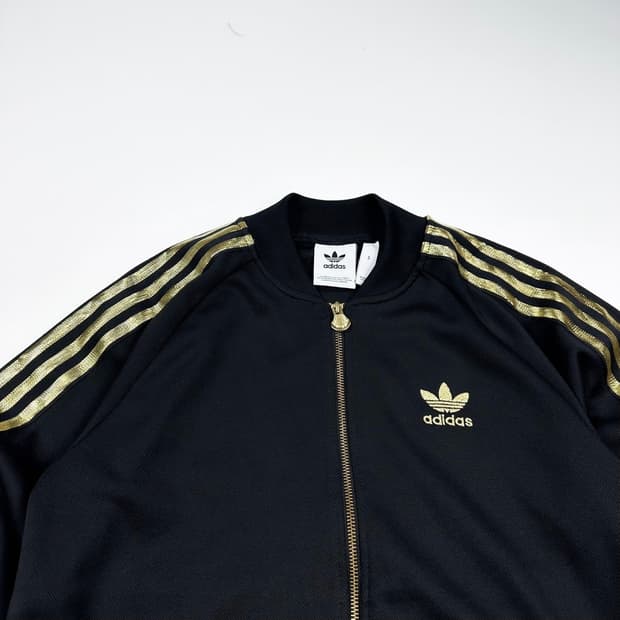 아디다스 슈퍼스타 골드 블랙 트랙탑 져지 (S)