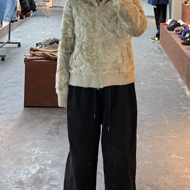 일본 빈티지 퍼 집업 투웨이 자켓 H1324