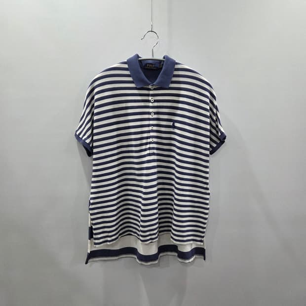 폴로랄프로렌 우먼 코튼 카라 스트라이프 반팔티 S 