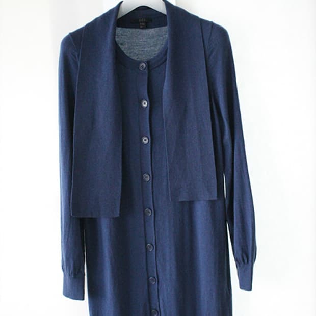 COS 코스 울 니트 원피스 겸 long 가디건