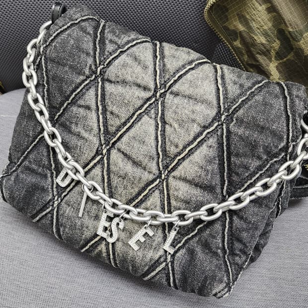 디젤 참 데님 숄더백