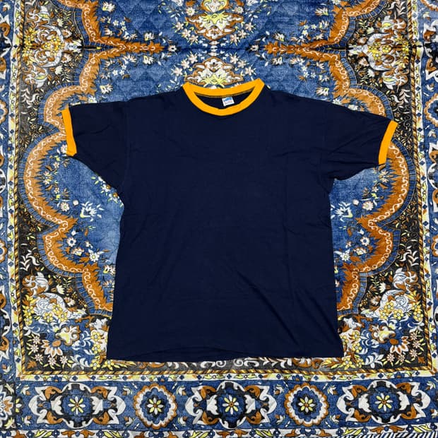 빈티지 70s USA 챔피온 링거티 네이비