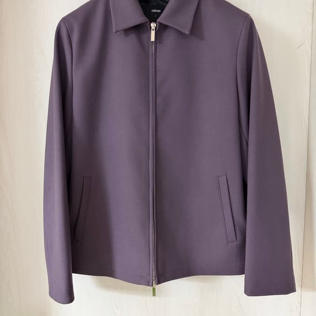 미나브 미니멀 크롭 투웨이 자켓 애쉬바이올렛m