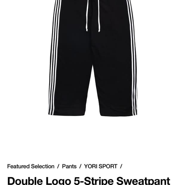 Double logo-5stripe sweatpant