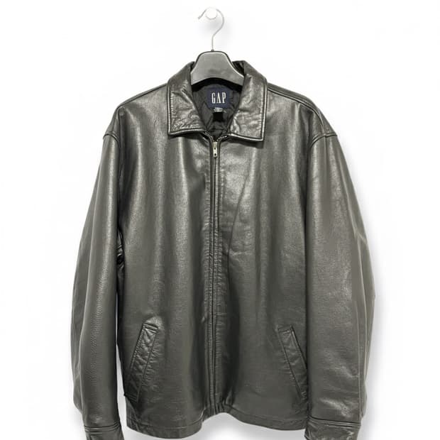 [XL] 올드갭 레더 싱글 라이더 자켓 블랙
