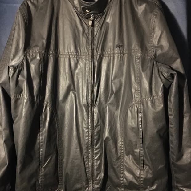 라코스테 가죽 자켓