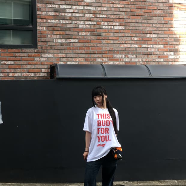 버드와이저 빈티지 반팔 티셔츠