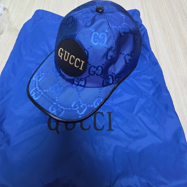 GUCCI 구찌 오프 더 그리드 베이스 볼캡 블루 S