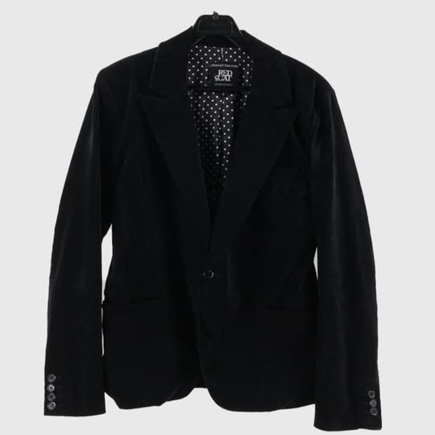 빈티지 땡땡이 벨벳 자켓