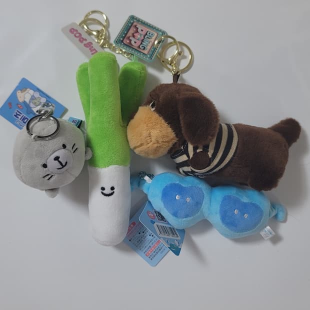 인형 키링 6종 세트 택포 무료배송 일괄 가방고리 미사용 새 상품