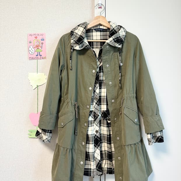 jpn 하구미 스즈코 히피 모리걸 핀터깔 야상자켓 아우터