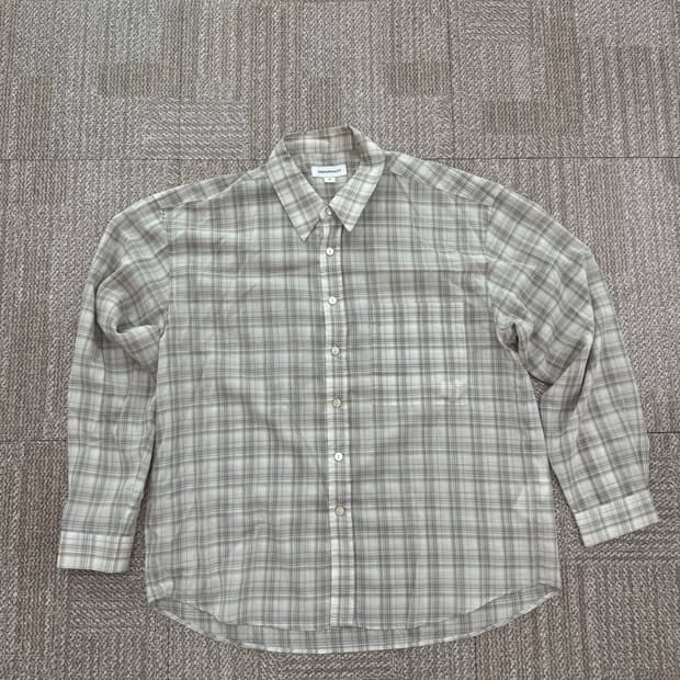 999휴머니티 이지 체크 셔츠 1 (에크루)