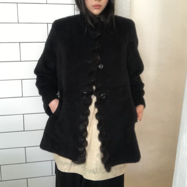 일본 빈티지 퍼 트리밍 자켓 / M 사이즈