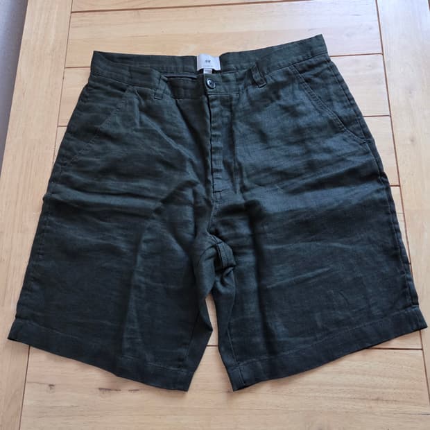 33 H&M 반바지 린넨팬츠 166