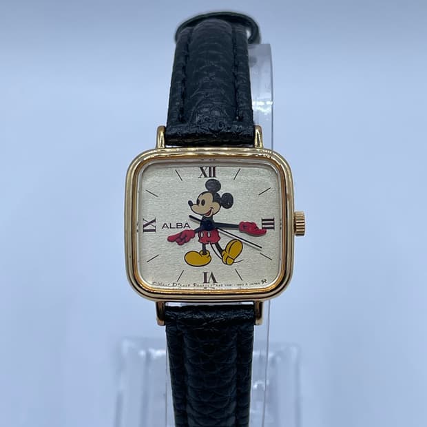 90's Seiko Alba 세이코 알바 빈티지 디즈니 미키 쿼츠 시계