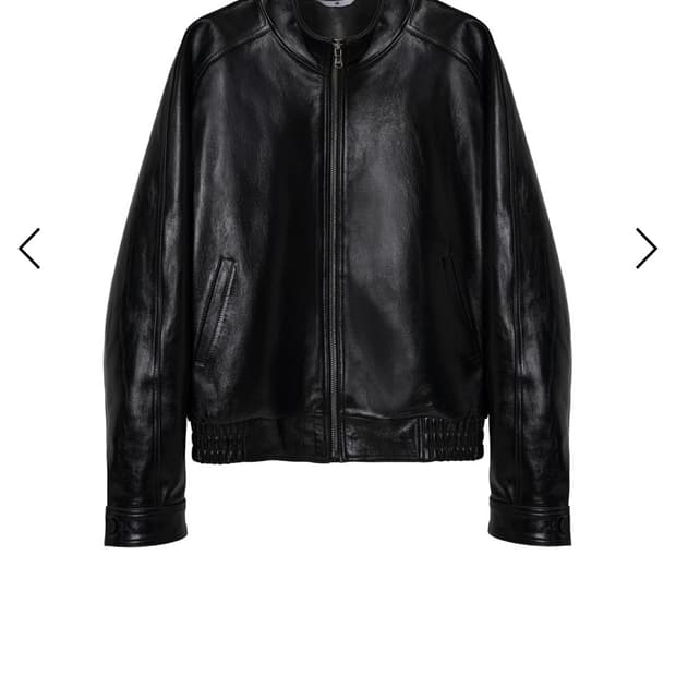 STU 램스킨 레더 자켓 블랙 L size