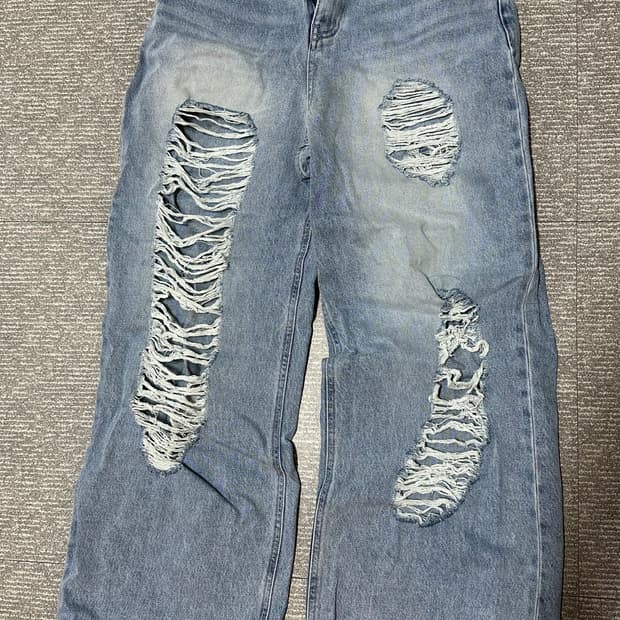 트리밍버드 스크래치 데미지 데님 팬츠