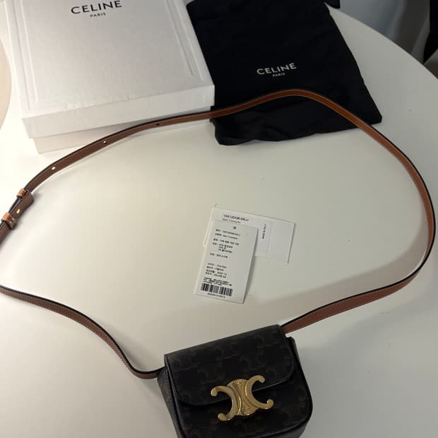 셀린느 미니 클로드 트리옹프 캔버스 백