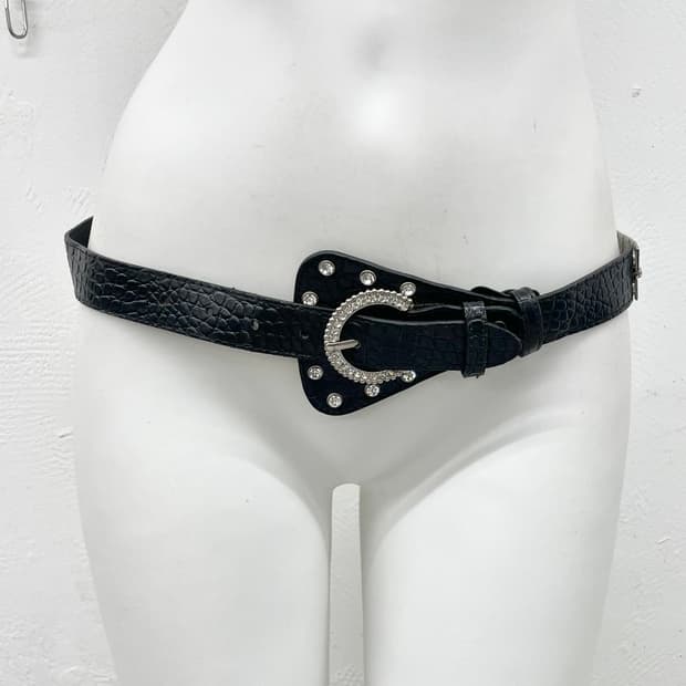 락시크 큐빅 체인 버클 벨트