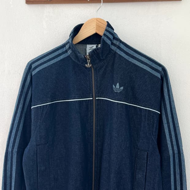 아디다스 트랙탑 데님 집업 자켓